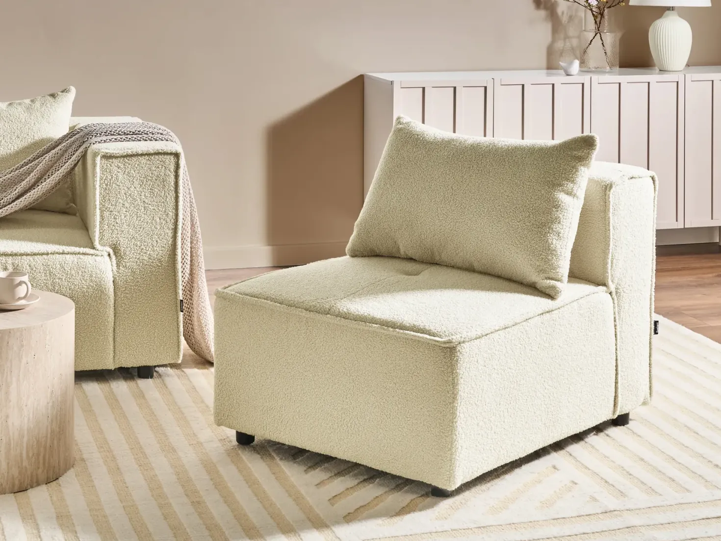 AXEBO Stol Modul Cremehvid Boucle