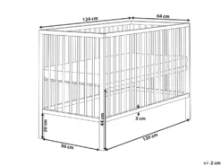 Babyseng Fyretræ BELENGER 60 x 120 cm Lysebrun
