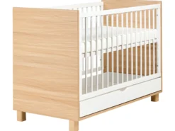 Babyseng med opbevaringsskuffe GUNNAR 60 x 120 cm Hvid
