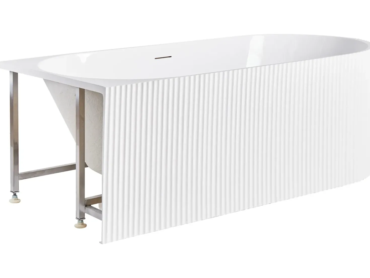 Badekar GOCTA Højrevendt 170 x 78 cm Hvid