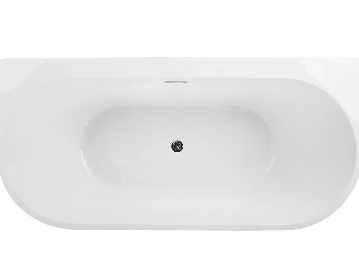 Badekar HARVEY 170 x 80 cm Sort/hvid