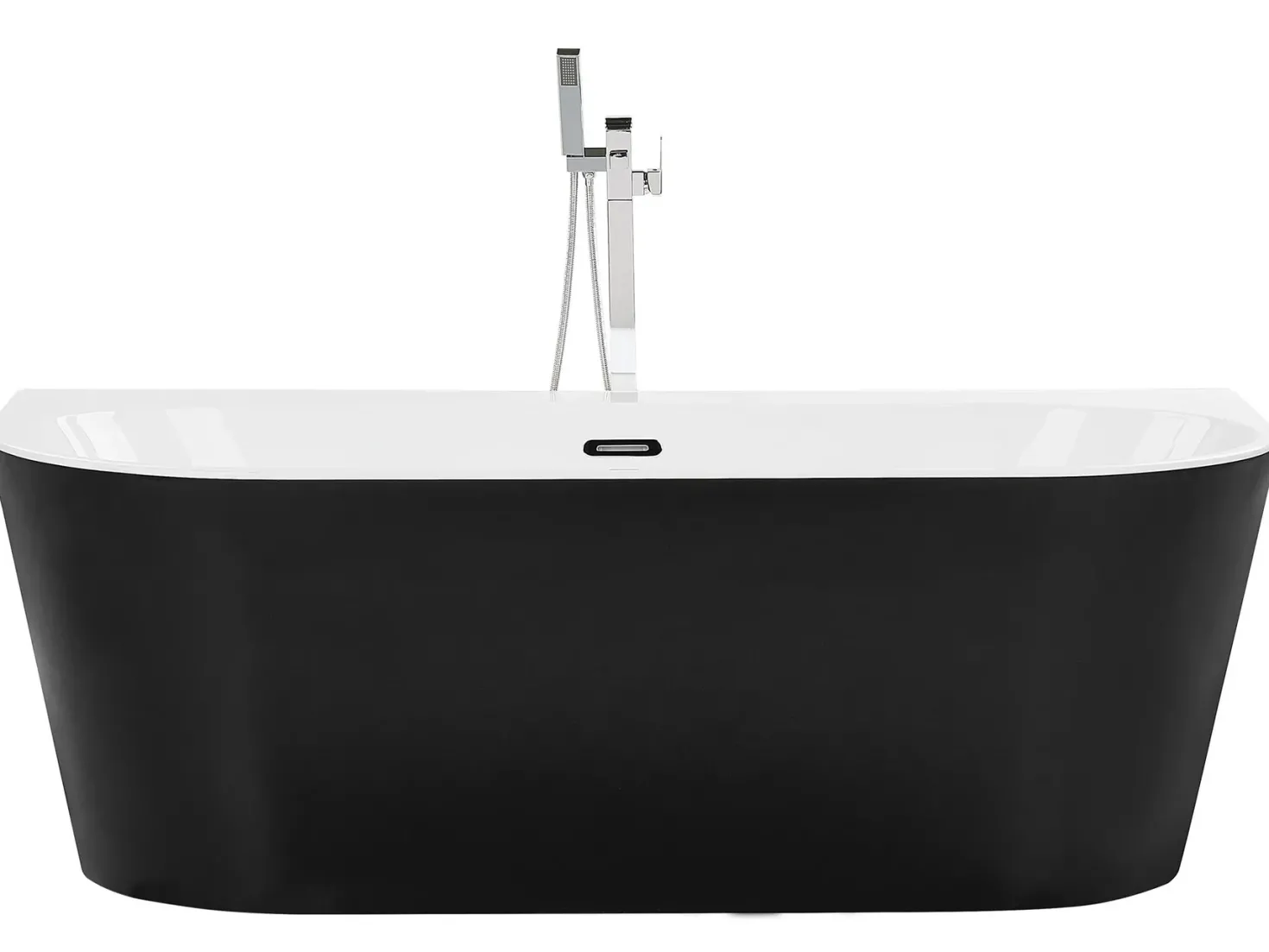 Badekar HARVEY 170 x 80 cm Sort/hvid