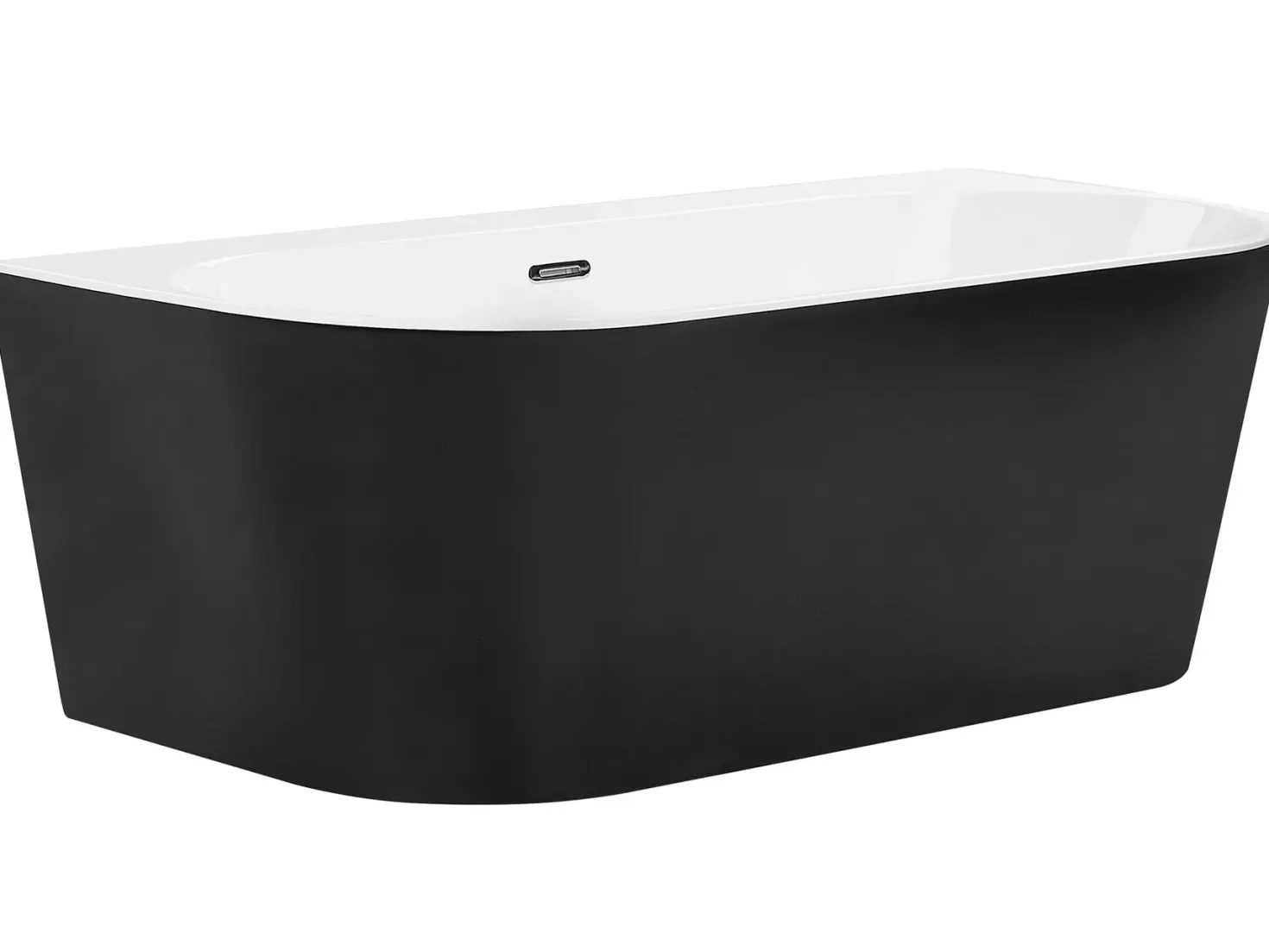 Badekar HARVEY 170 x 80 cm Sort/hvid