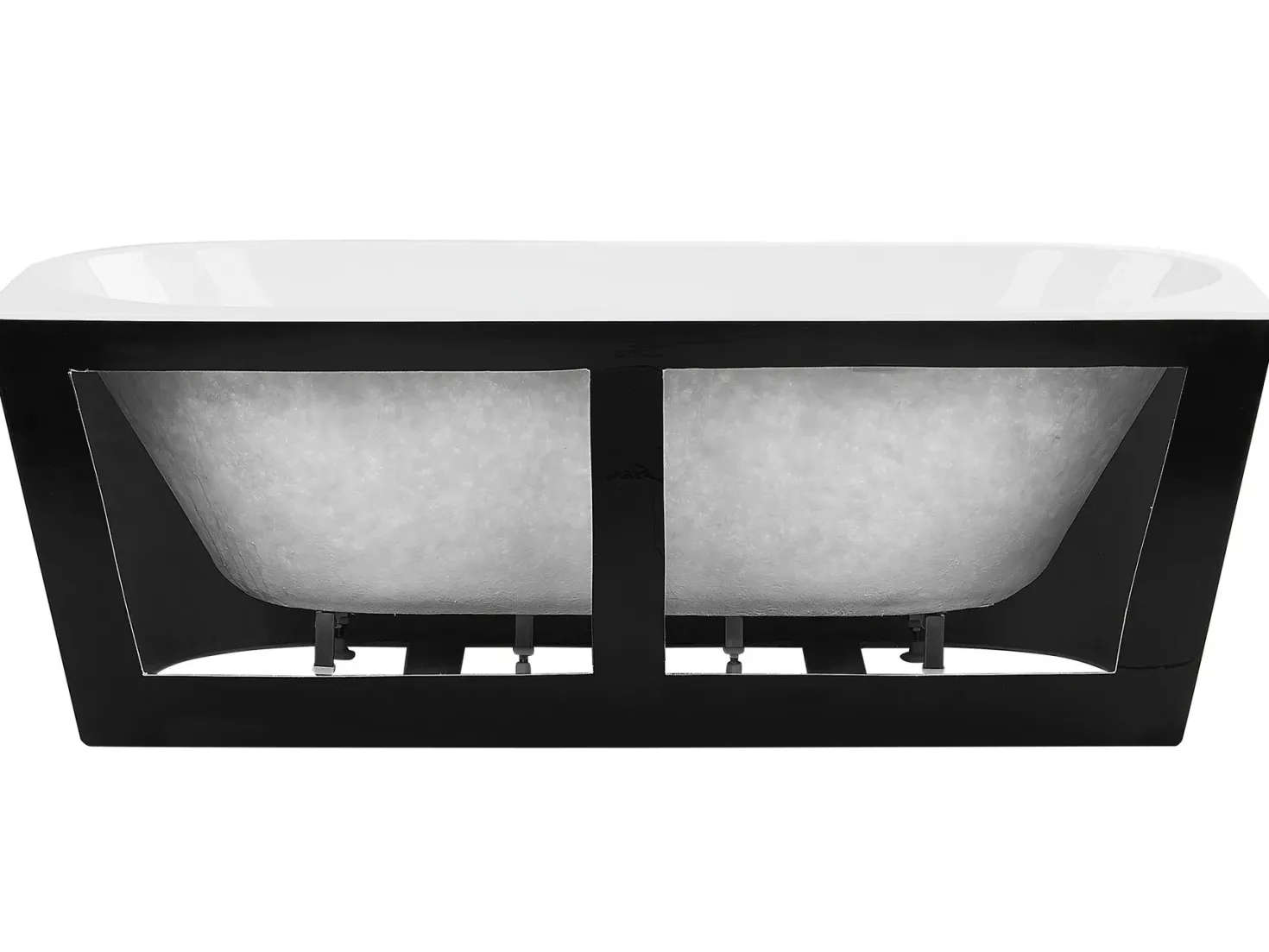 Badekar HARVEY 170 x 80 cm Sort/hvid