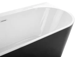 Badekar HARVEY 170 x 80 cm Sort/hvid