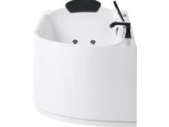 Badekar med massage SAYULA Højrevendt 170 x 80 cm Hvid