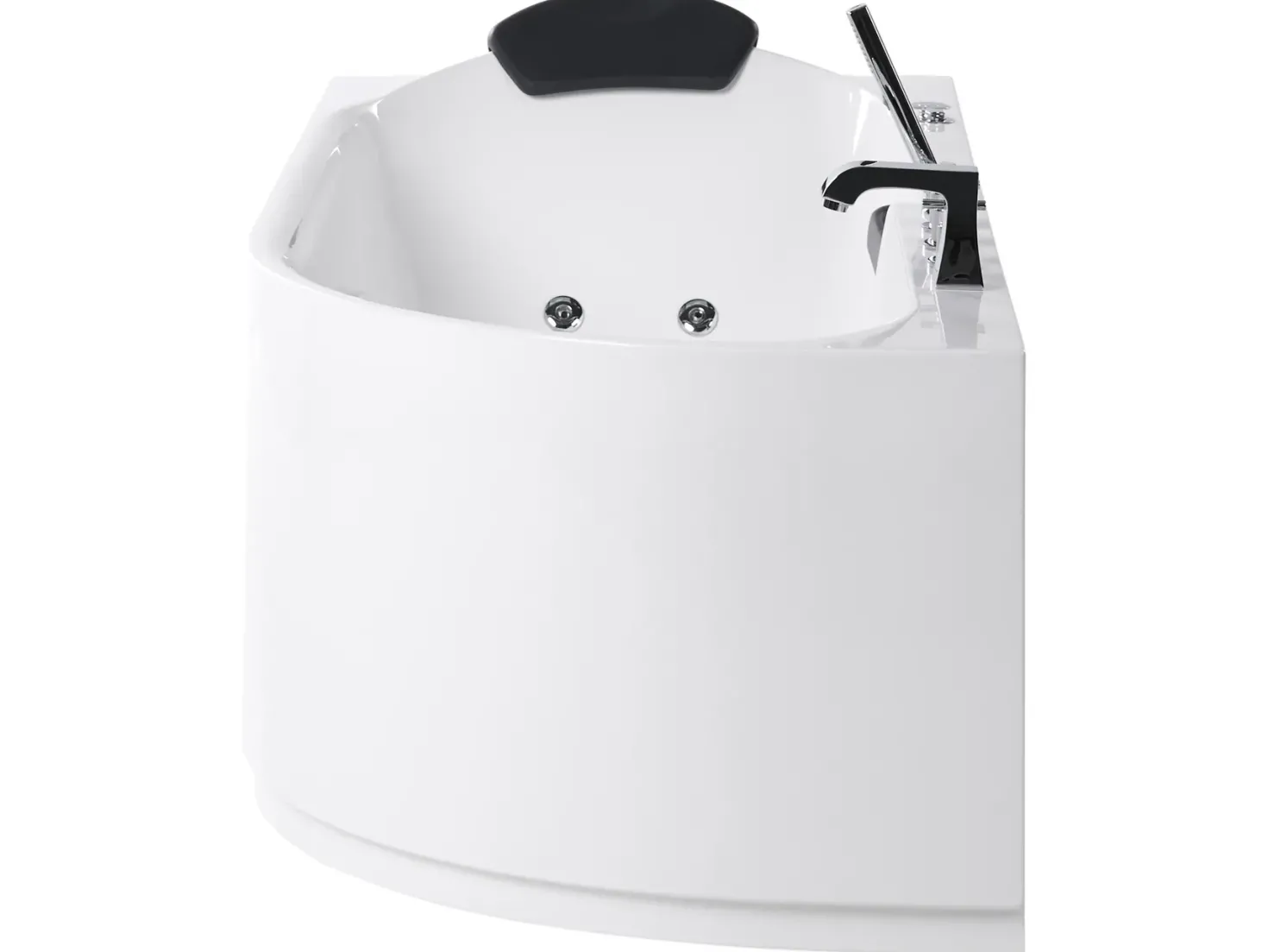 Badekar med massage SAYULA Højrevendt 170 x 80 cm Hvid