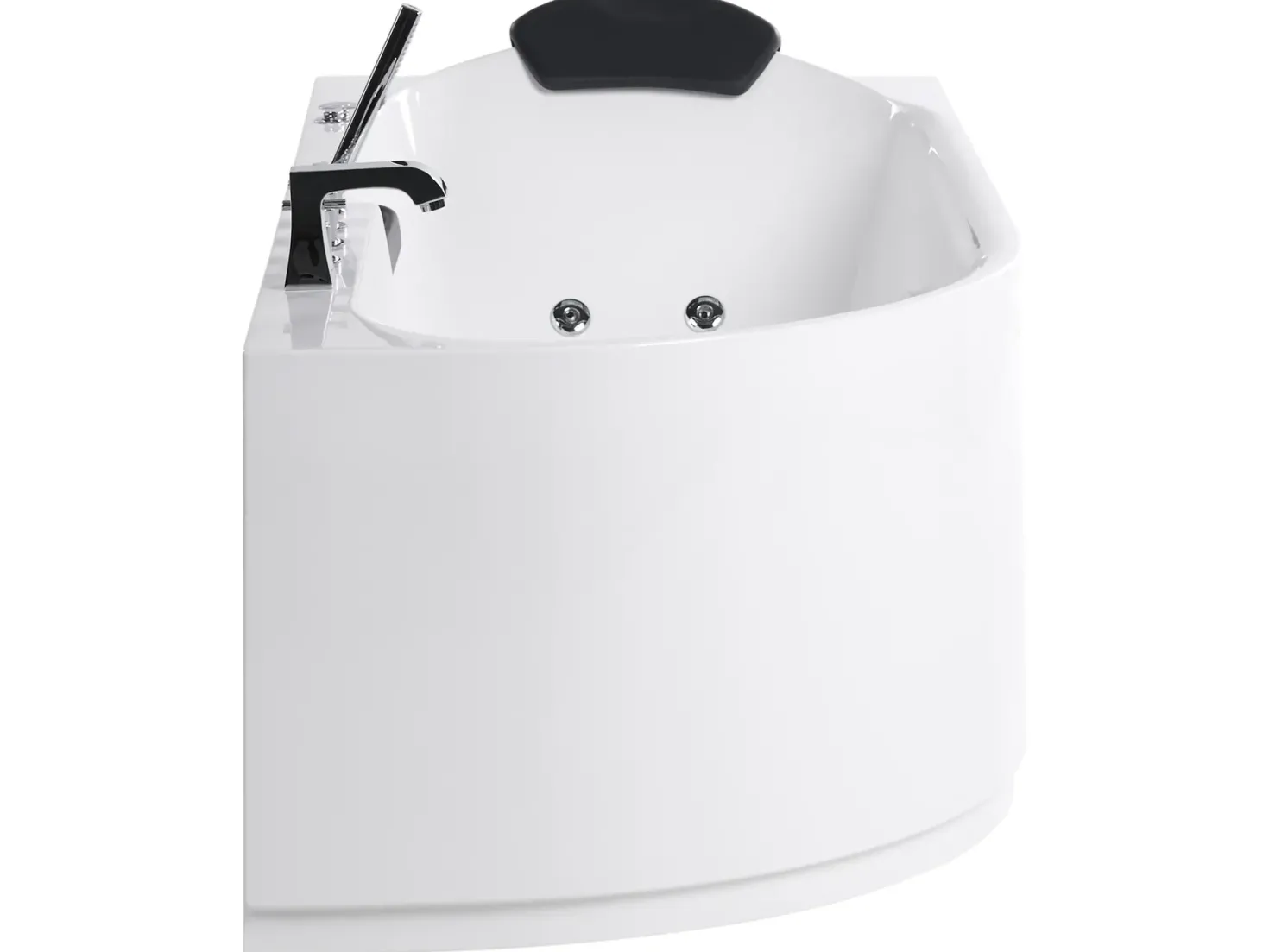 Badekar med massage SAYULA Venstrevendt 170 x 80 cm Hvid