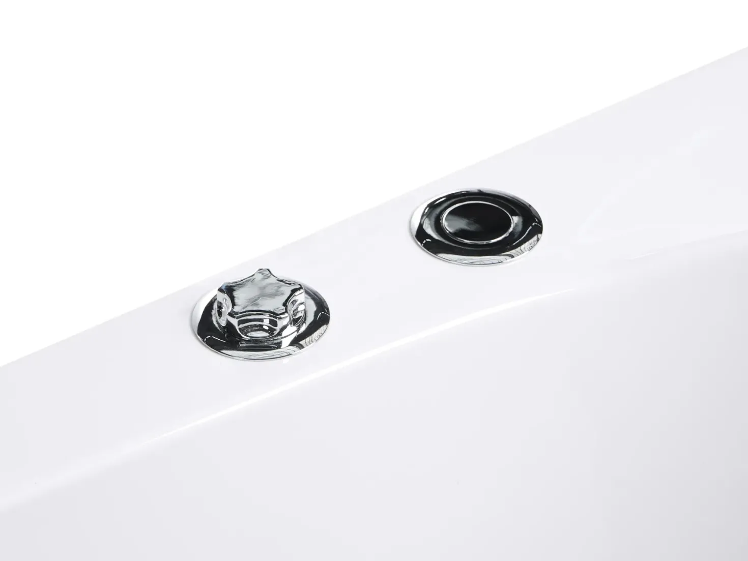 Badekar med massage SAYULA Venstrevendt 170 x 80 cm Hvid