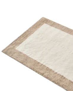 Bademåtte KABRI Brun/beige 60 x 90 cm Bomuld