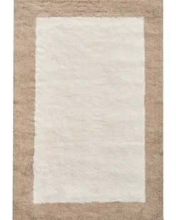 Bademåtte KABRI Brun/beige 60 x 90 cm Bomuld