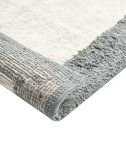 Bademåtte KABRI Grå/beige 60 x 90 cm Bomuld