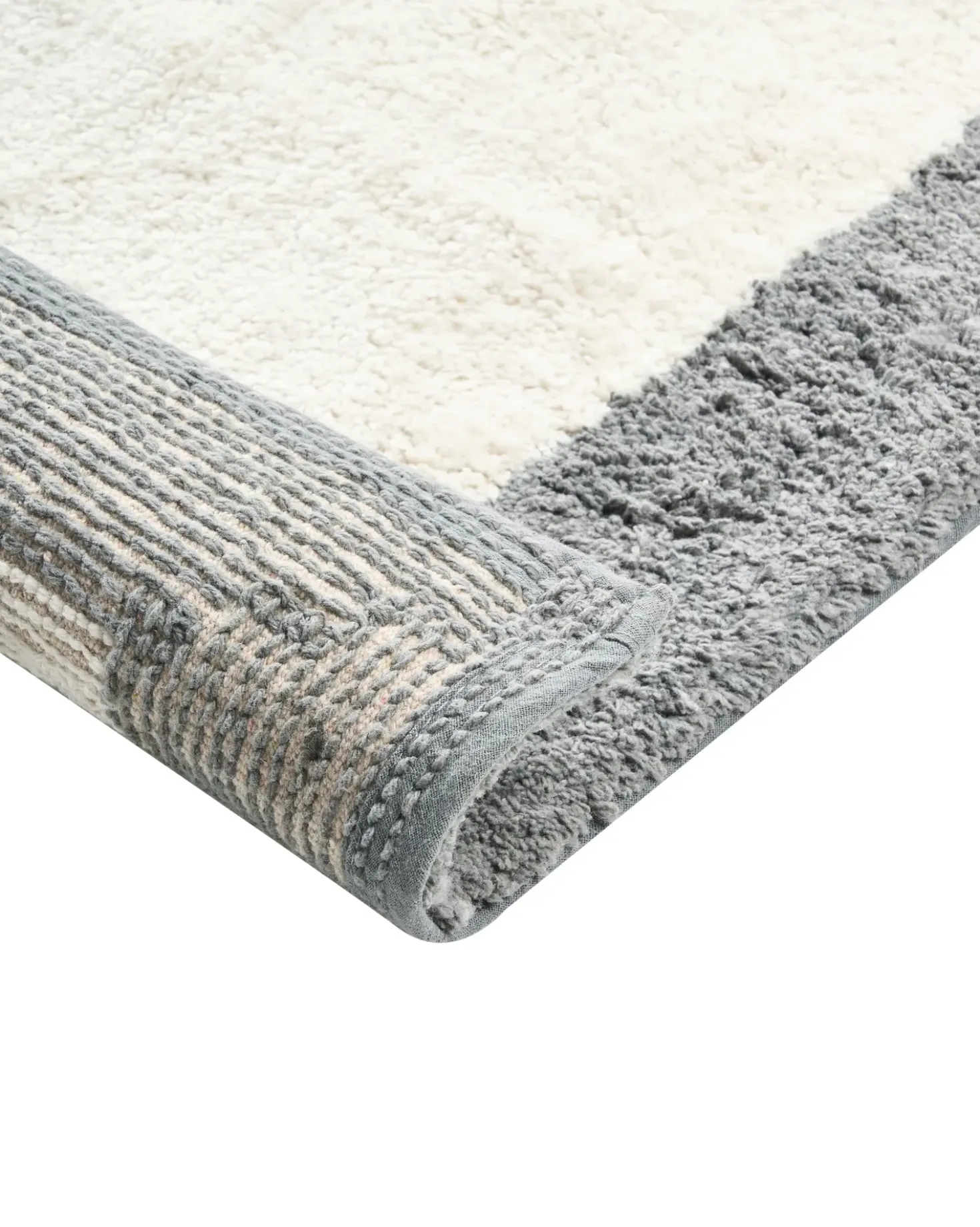 Bademåtte KABRI Grå/beige 60 x 90 cm Bomuld