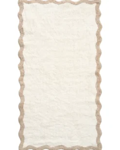 Bademåtte NANGAL Brun/beige 80 x 150 cm Bomuld