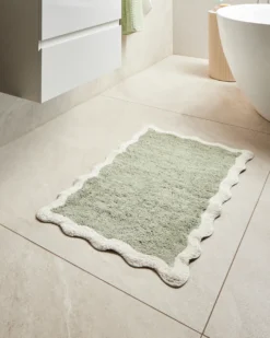 Bademåtte NANGAL Grøn 60 x 90 cm Bomuld