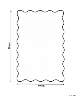 Bademåtte NANGAL Grøn 60 x 90 cm Bomuld