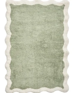 Bademåtte NANGAL Grøn 60 x 90 cm Bomuld