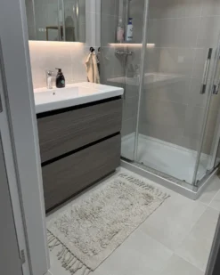 Bademåtte OLTAN Beige 50 x 80 cm Bomuld