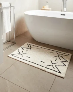 Bademåtte UNTLA Lys Beige 60 x 90 cm Bomuld