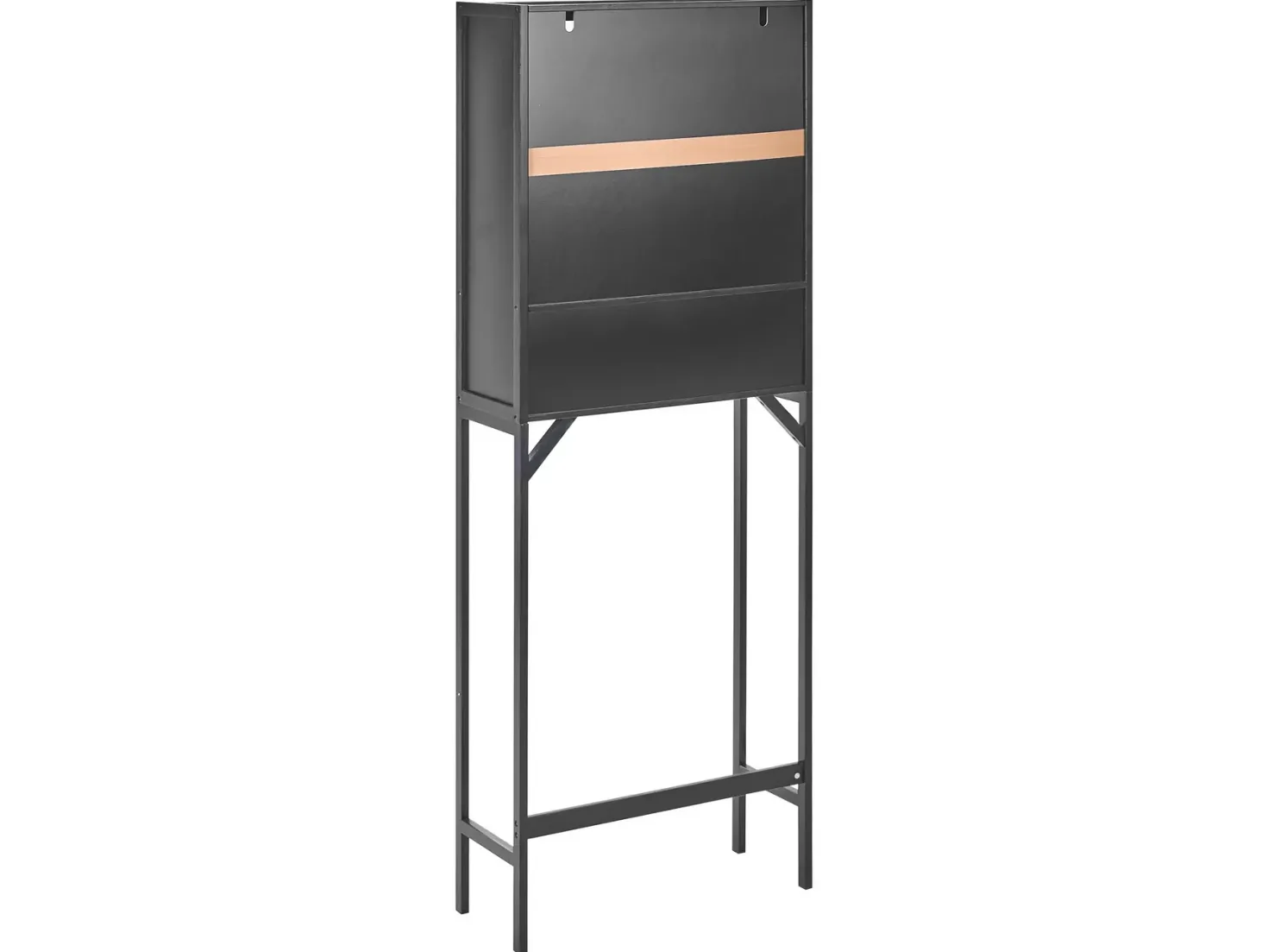 Badeværelsesskab OKARCHE Bambus 63 cm Sort