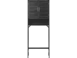 Badeværelsesskab OKARCHE Bambus 63 cm Sort