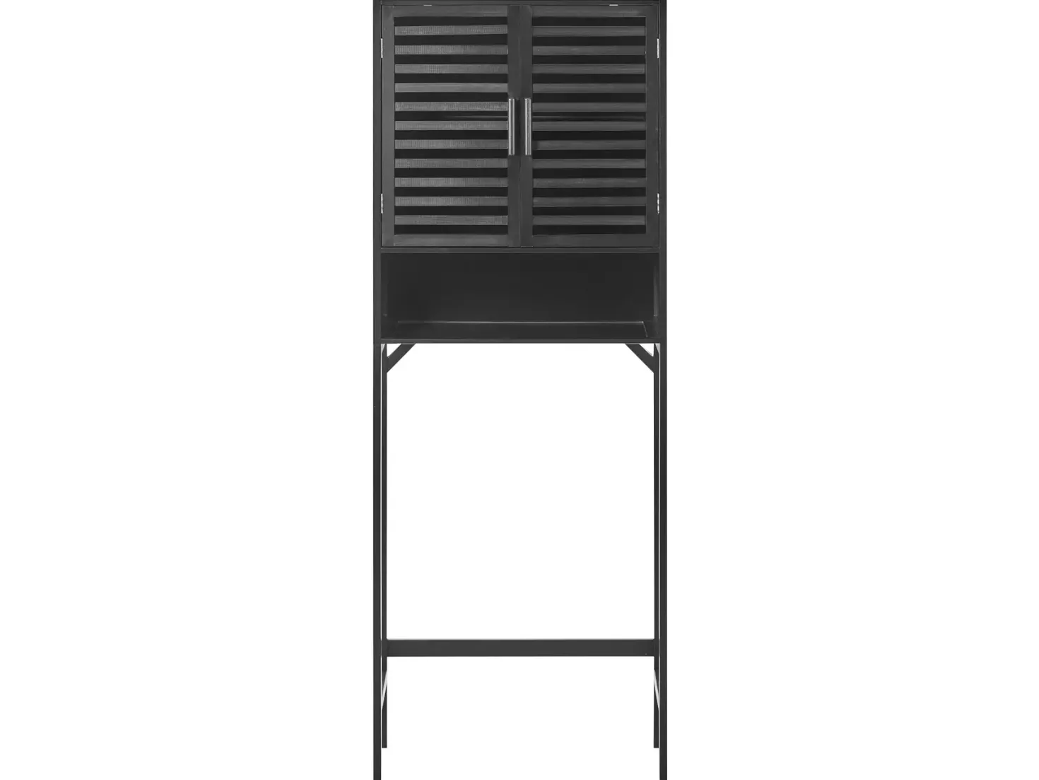 Badeværelsesskab OKARCHE Bambus 63 cm Sort