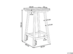Barbord til have ADIRONDACK 60 cm 59 cm Syntetisk materiale Rød