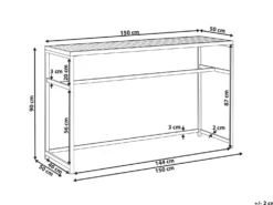 Barbord til have AVETRANA 150 cm 50 cm Brun/hvid