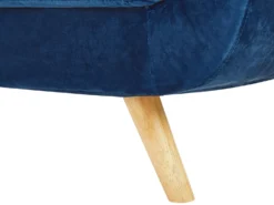 Betræk til lænestol BERNES Velour Navy Blå