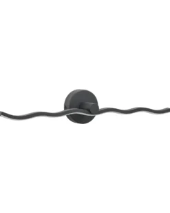 Billede og spejl LED-lys AILETTE Metal Sort