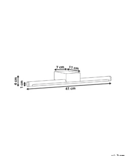 Billede og spejl LED-lys CASAL Metal Sort