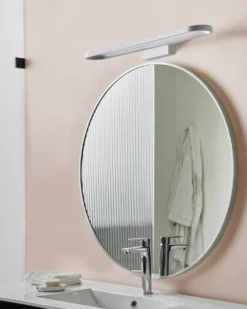 Billede og spejl LED-lys MIDOU Metal Hvid