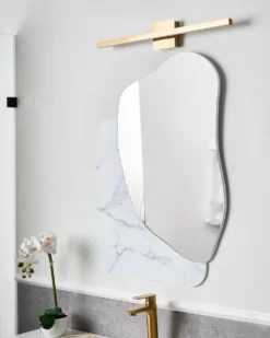 Billede og spejl LED-lys MARIZ Metal Guld
