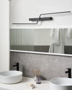 Billede og spejl LED-lys NOCEDA Metal Sort