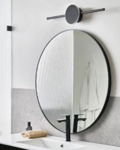 Billede og spejl LED-lys OTHAIN Metal Sort