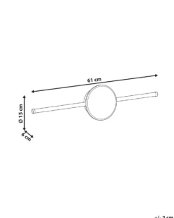 Billede og spejl LED-lys OTHAIN Metal Sort