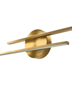 Billede og spejl LED-lys TOUQUES Metal Guld