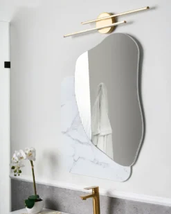 Billede og spejl LED-lys TOUQUES Metal Guld