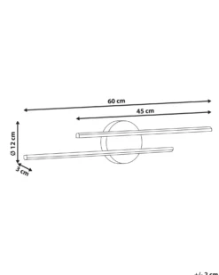 Billede og spejl LED-lys TOUQUES Metal Sort