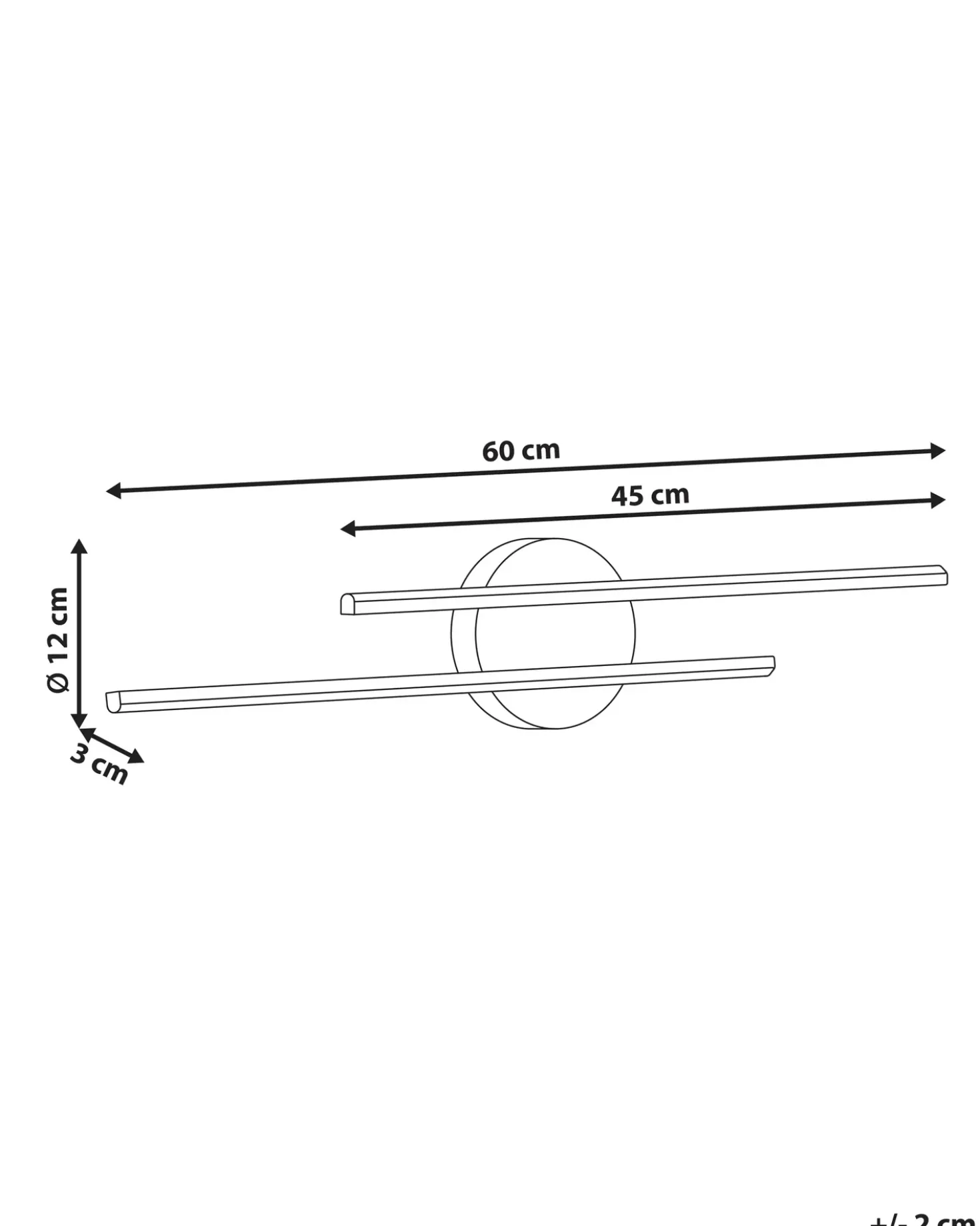 Billede og spejl LED-lys TOUQUES Metal Sort