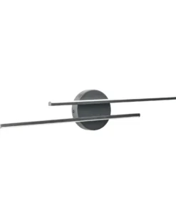 Billede og spejl LED-lys TOUQUES Metal Sort