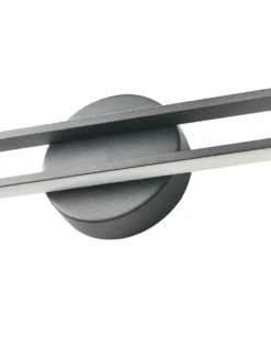 Billede og spejl LED-lys TOUQUES Metal Sort