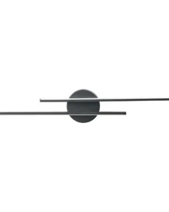 Billede og spejl LED-lys TOUQUES Metal Sort