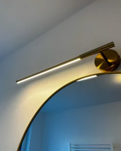 Billede og spejl LED-lys VOLOGNE Metal Guld