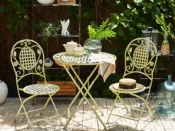 Bistro bord BIVIO 70 cm 70 cm Metal Lysegrøn