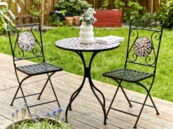 Bistro bord CARPINO 60 cm 60 cm Sort