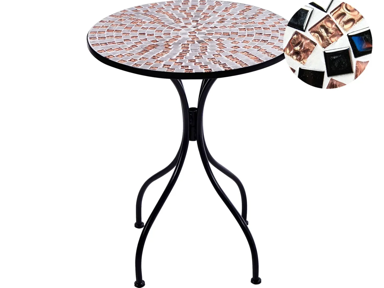 Bistro bord CARPINO 60 cm 60 cm Sort
