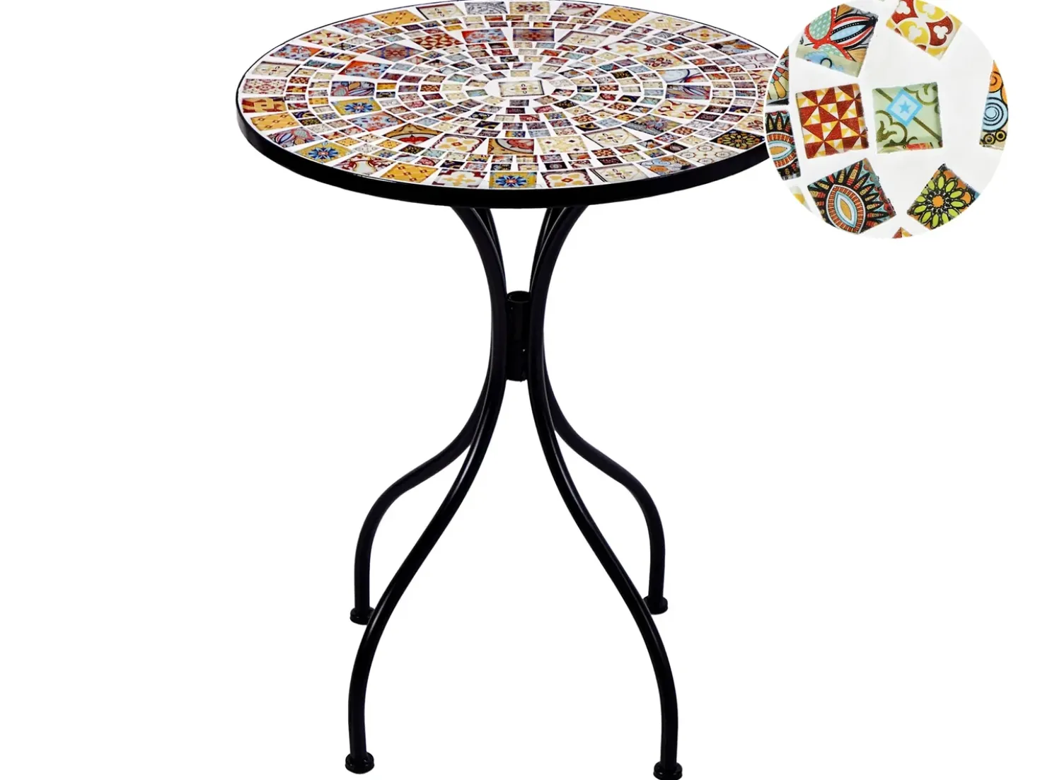 Bistro bord CASARIO 60 cm 60 cm Sort
