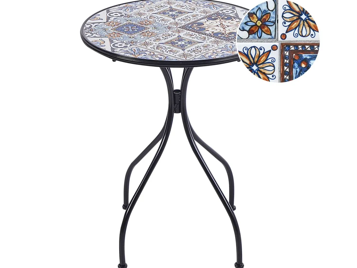 Bistro bord CIVITA 60 cm 60 cm Metal Sort