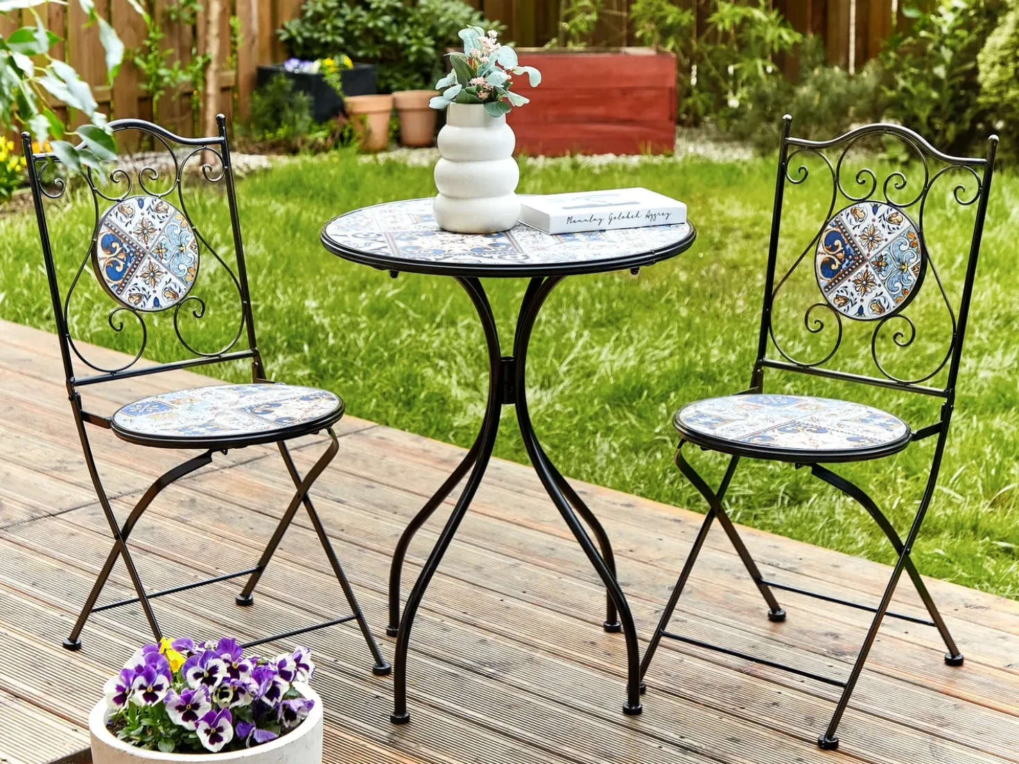 Bistro bord CIVITA 60 cm 60 cm Metal Sort